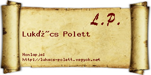 Lukács Polett névjegykártya