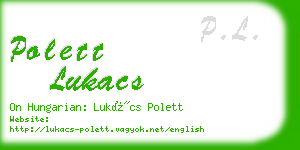 polett lukacs business card